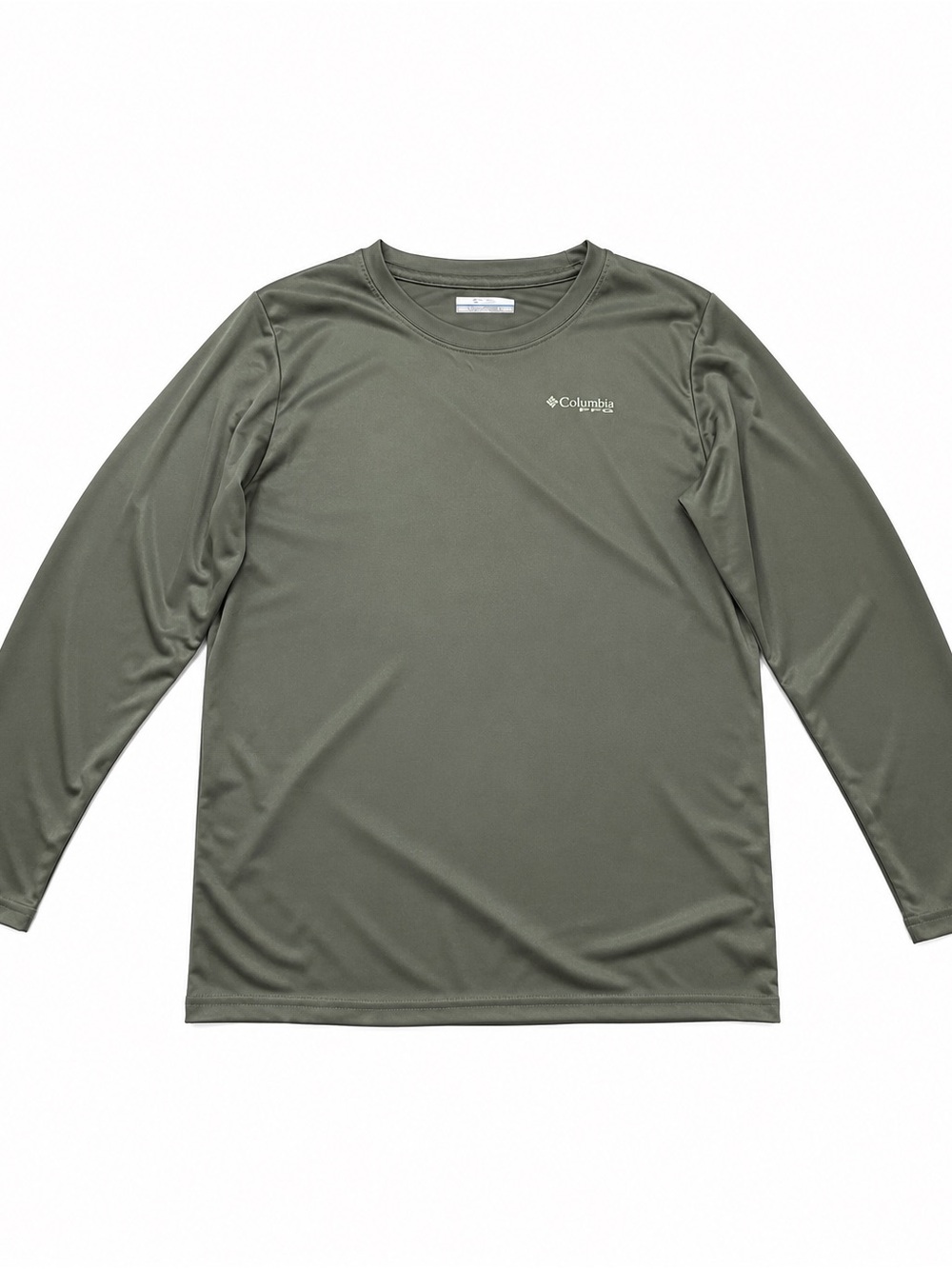 Columbia Kids Long Sleeve Dri fit Shirt — Olive Green